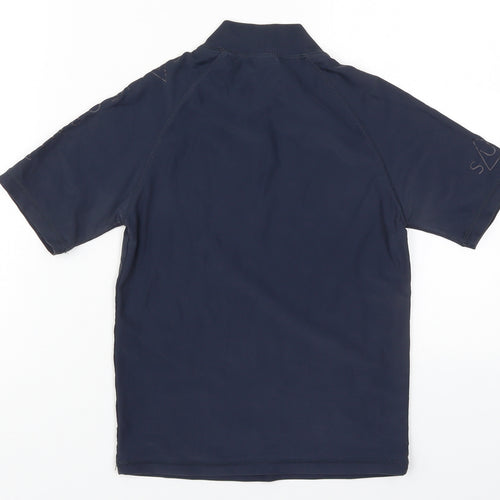 NEXT Boys Blue  Nylon Basic T-Shirt Size 9 Years Round Neck Pullover