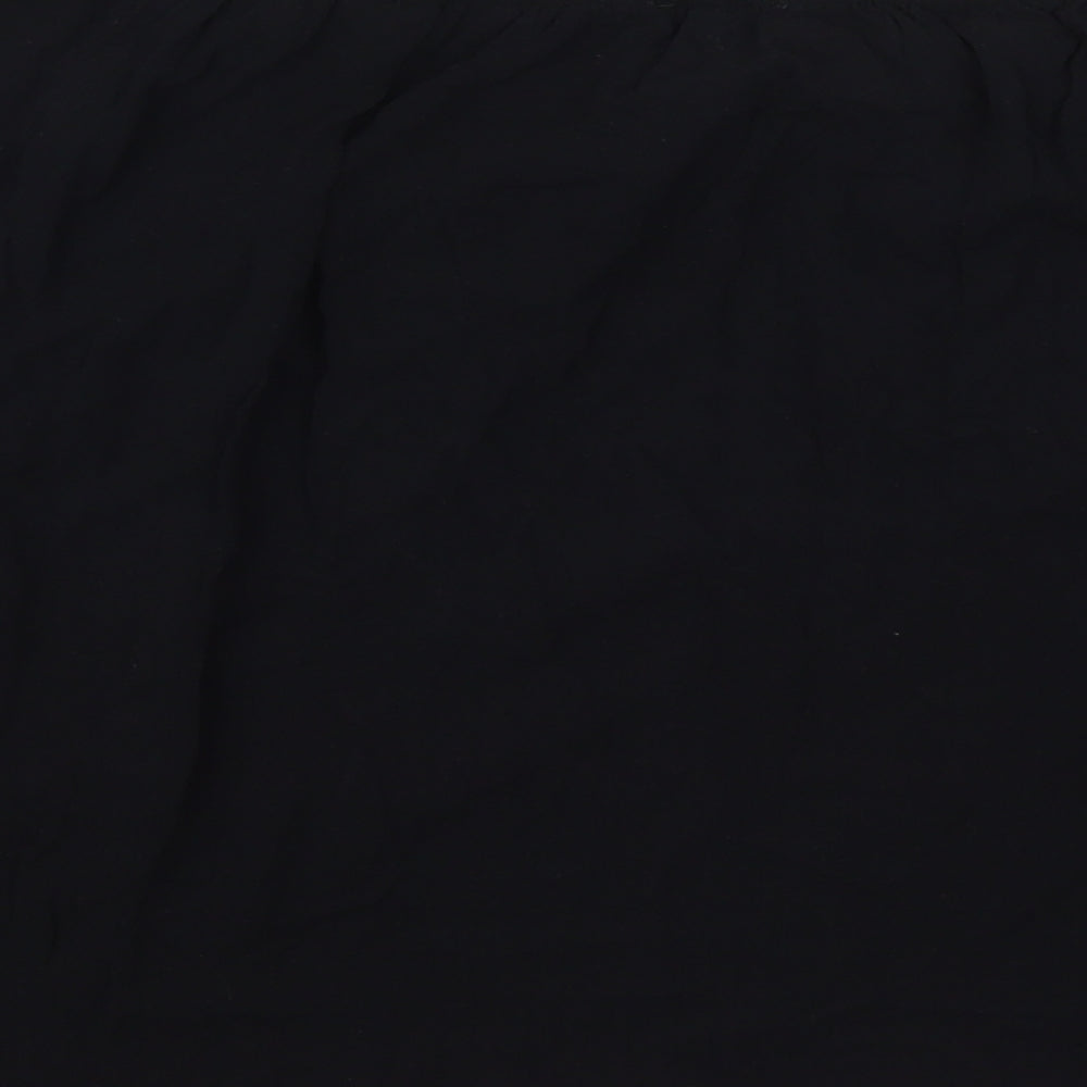 Select Womens Black  Viscose Basic Blouse Size 16 Off the Shoulder