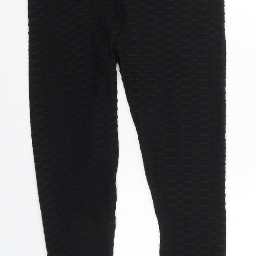 Preworn Womens Black  Nylon Carrot Leggings Size L L29 in