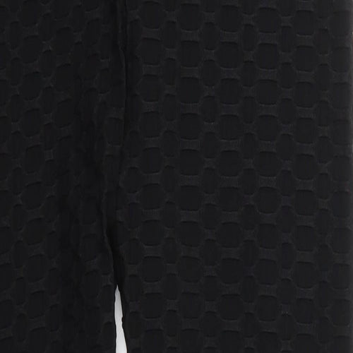 Preworn Womens Black  Nylon Carrot Leggings Size L L29 in
