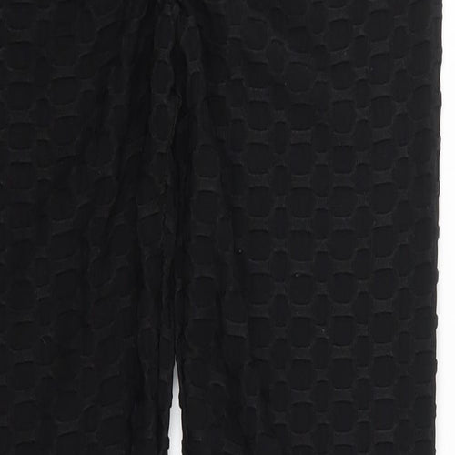 Preworn Womens Black  Nylon Carrot Leggings Size L L29 in