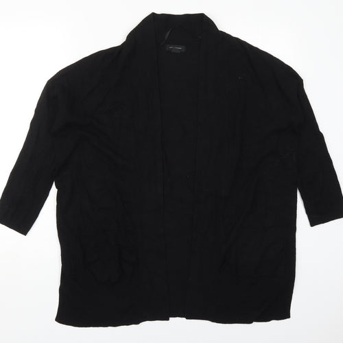 Atmopshere Womens Black Collared  Viscose Cardigan Jumper Size 12