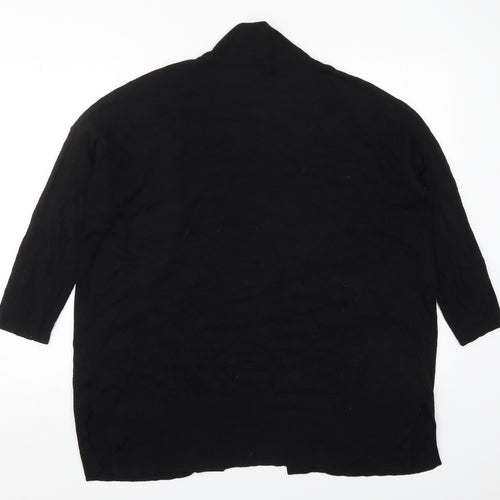 Atmopshere Womens Black Collared  Viscose Cardigan Jumper Size 12