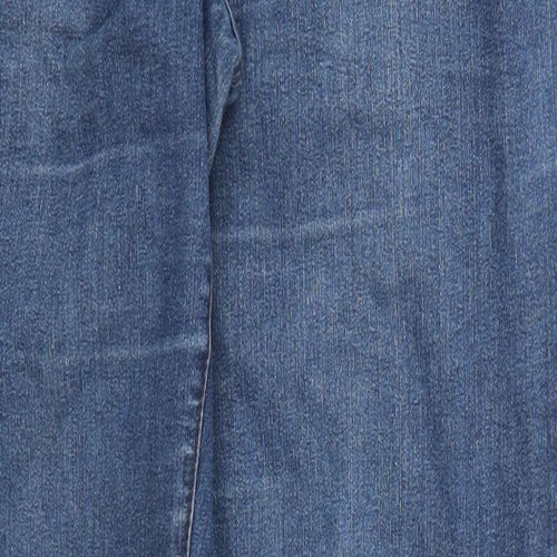 Dorothy Perkins Womens Blue  Cotton Skinny Jeans Size 12 L32 in Regular Button