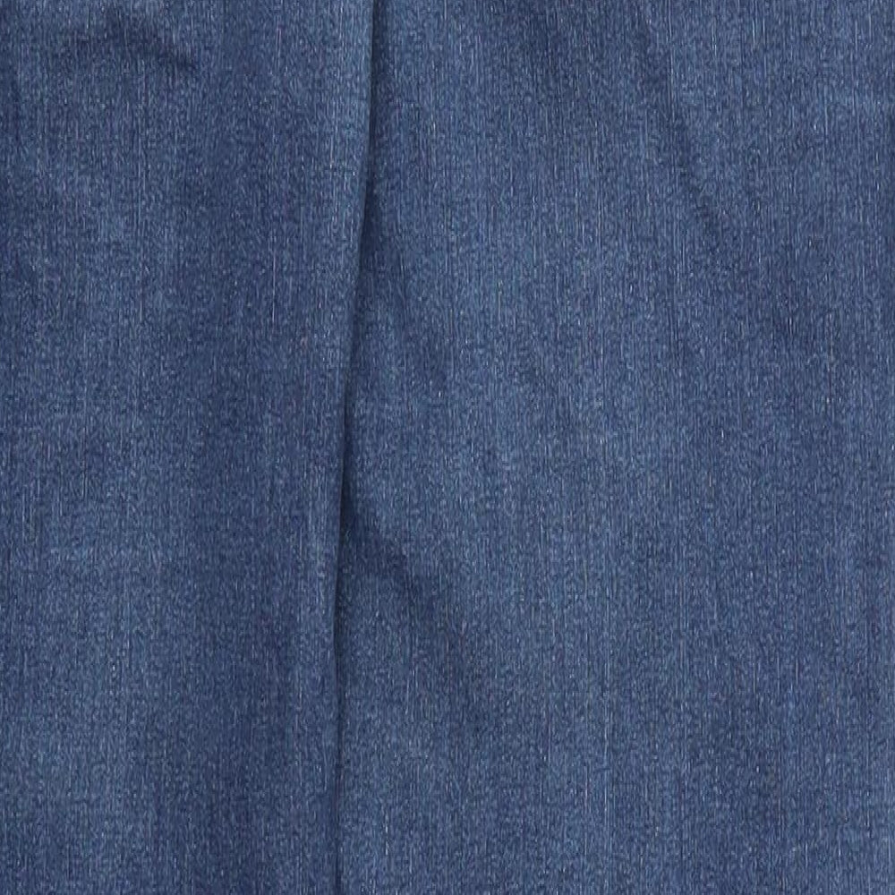 Dorothy Perkins Womens Blue  Cotton Skinny Jeans Size 12 L32 in Regular Button