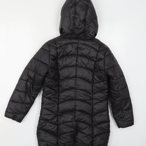 NEXT Girls Black   Quilted Coat Size 10 Years  Zip