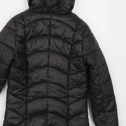 NEXT Girls Black   Quilted Coat Size 10 Years  Zip