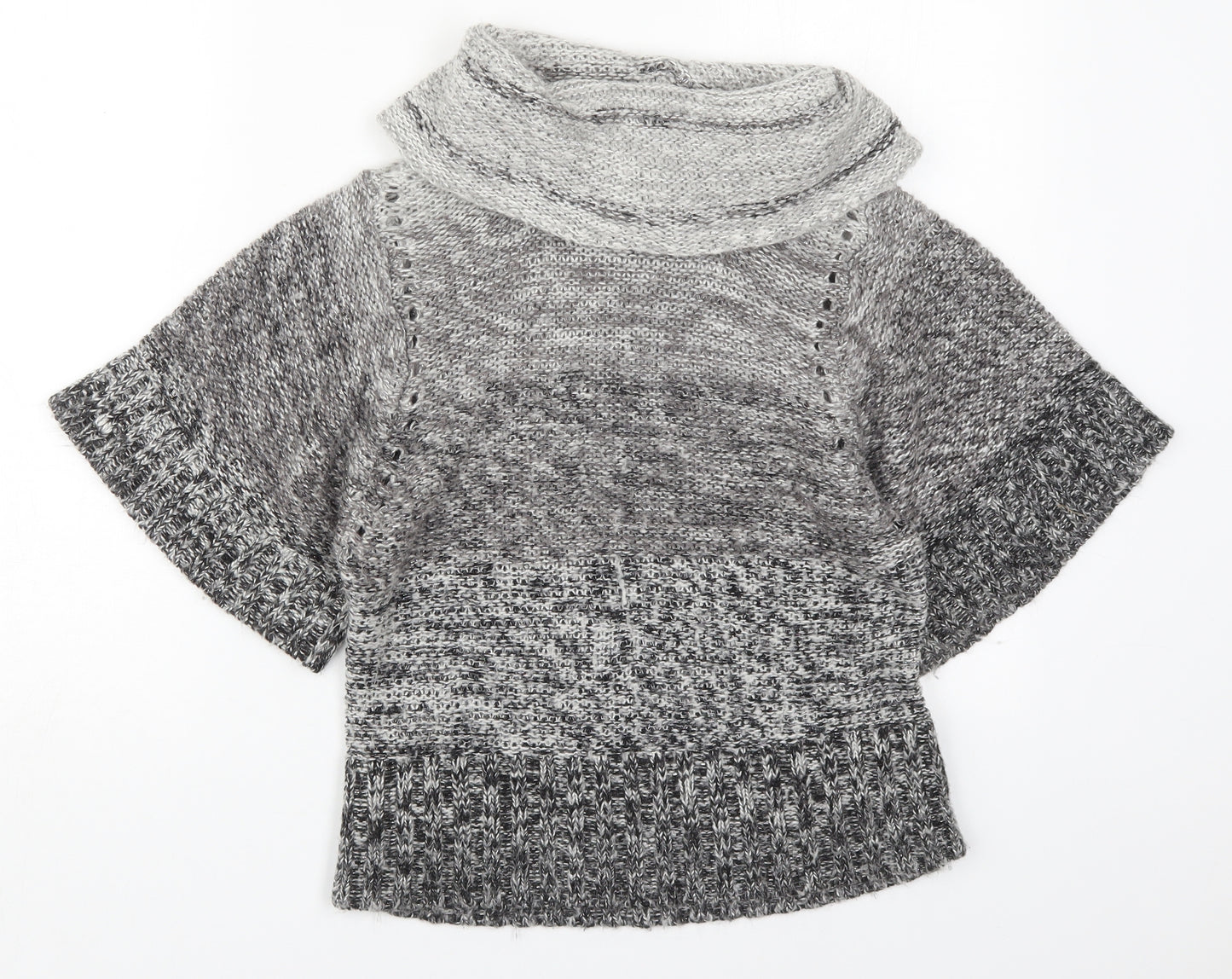 New Look Womens Grey Roll Neck  Acrylic Pullover Jumper Size 14