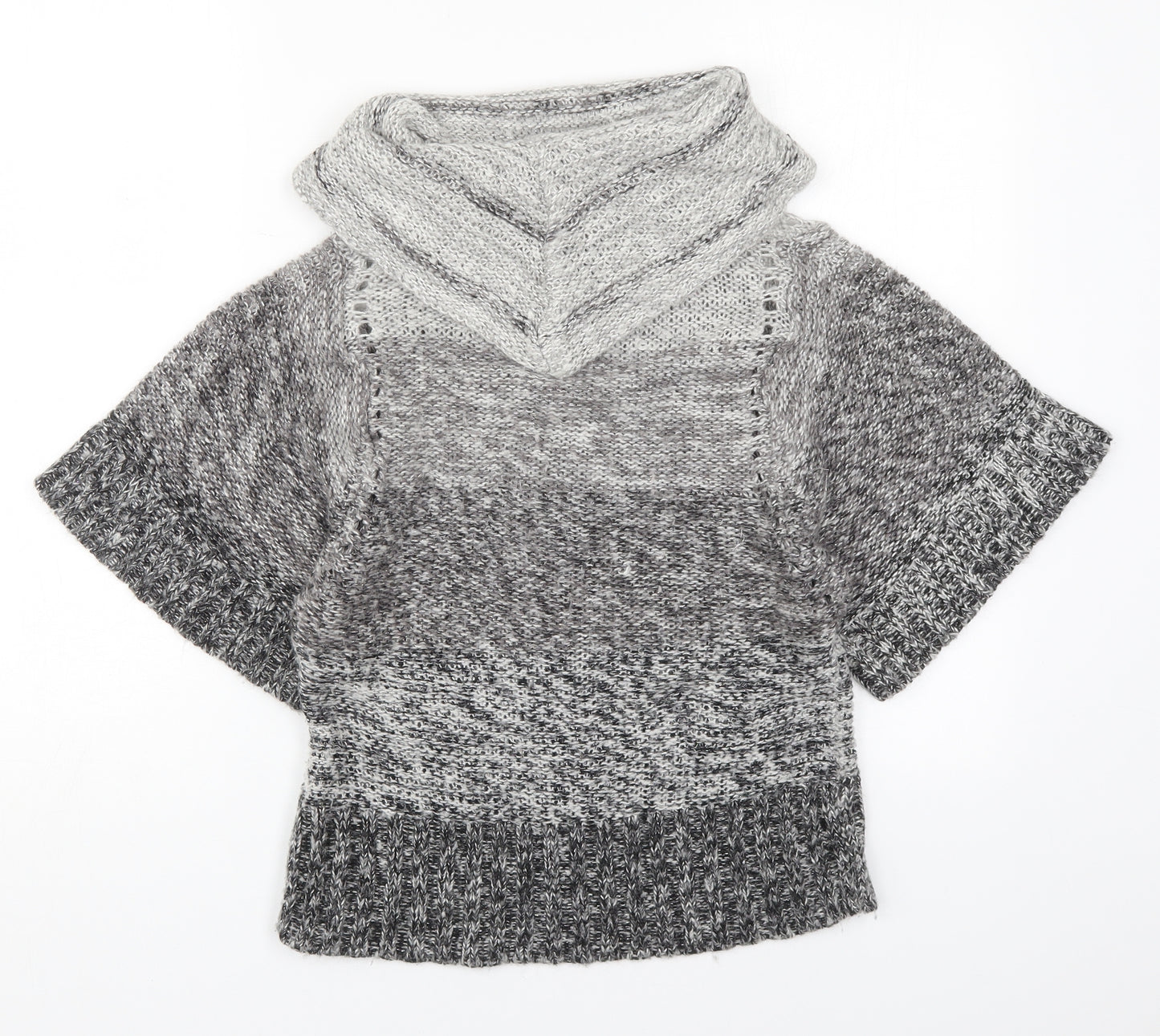 New Look Womens Grey Roll Neck  Acrylic Pullover Jumper Size 14