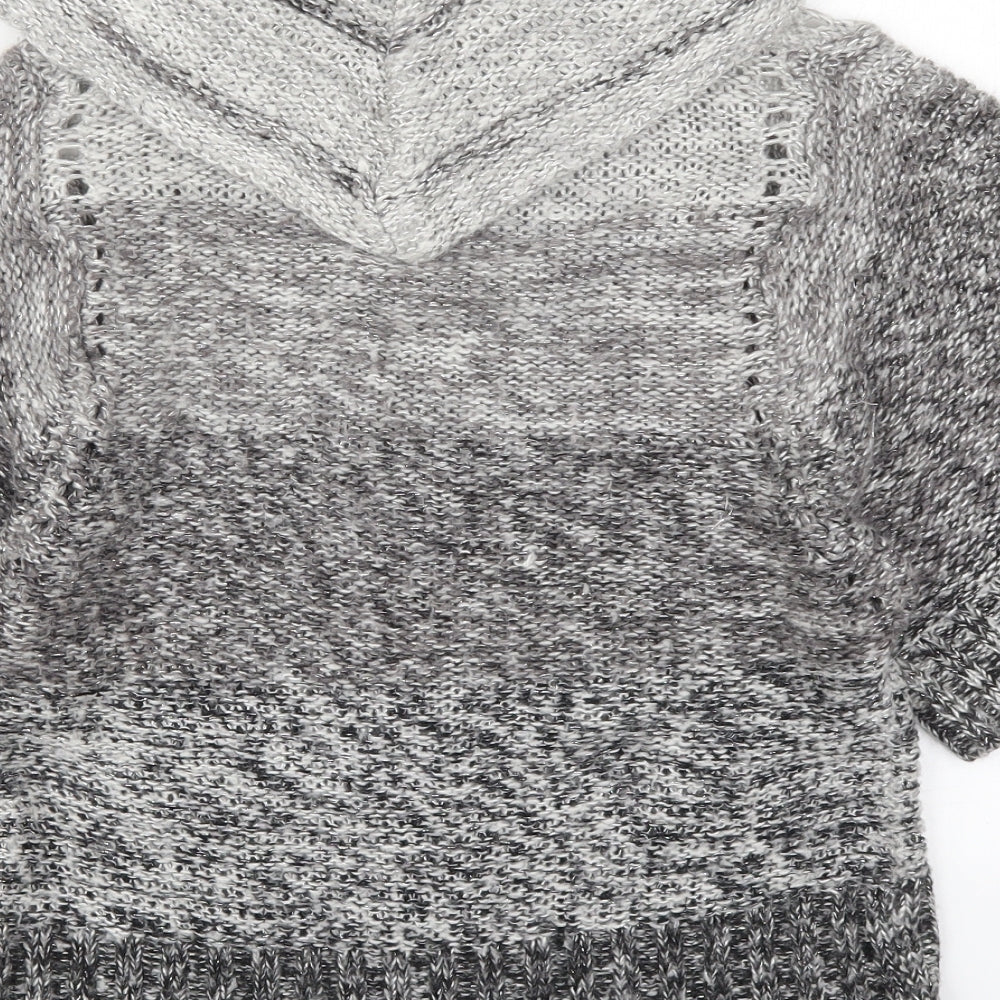 New Look Womens Grey Roll Neck  Acrylic Pullover Jumper Size 14