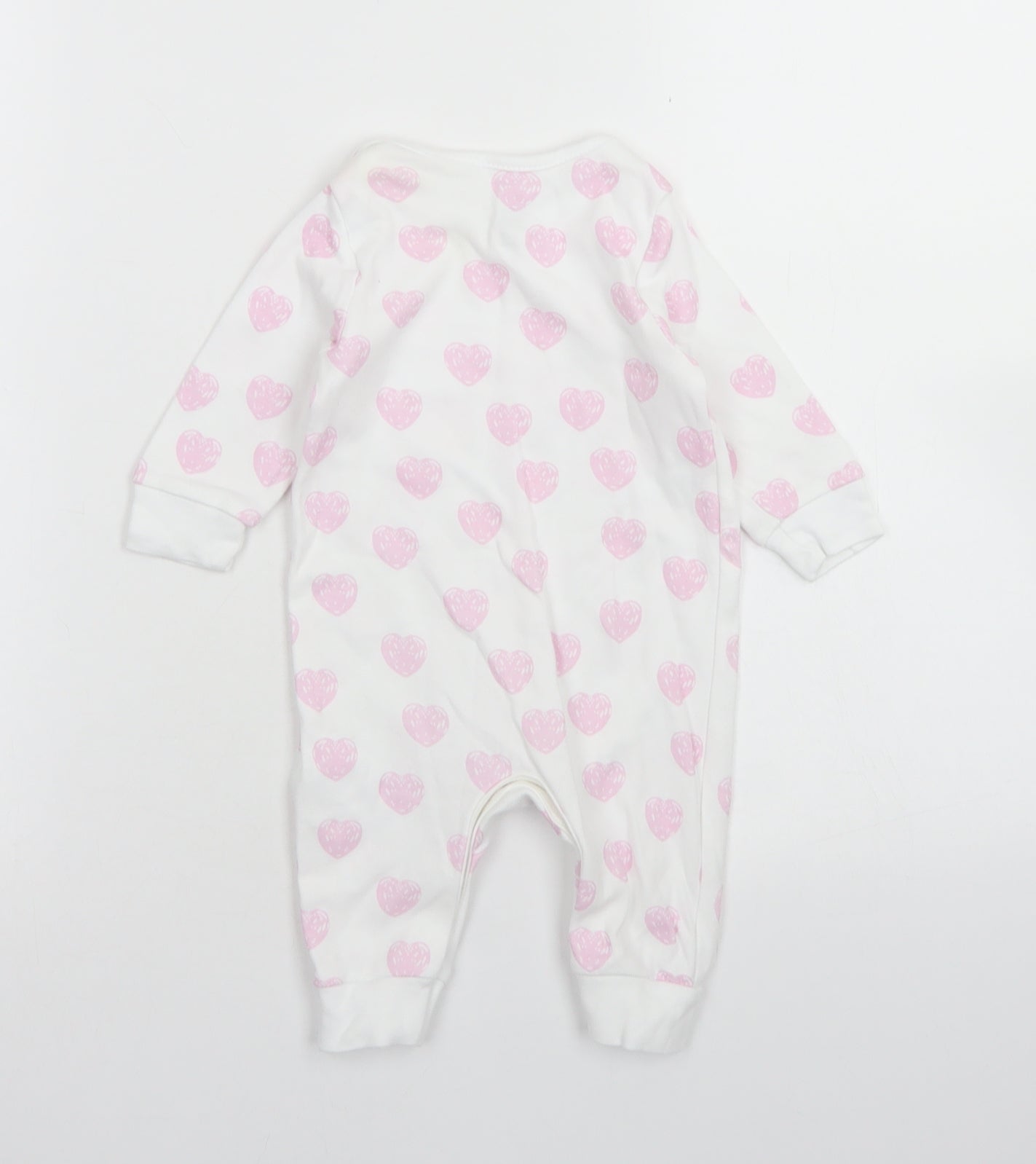 Bluezoo Girls White Polka Dot Cotton Babygrow One-Piece Size 3-6 Months  Snap - Little Sister