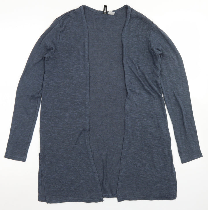 Divided Womens Blue Round Neck Polyester Cardigan Jumper Size XS