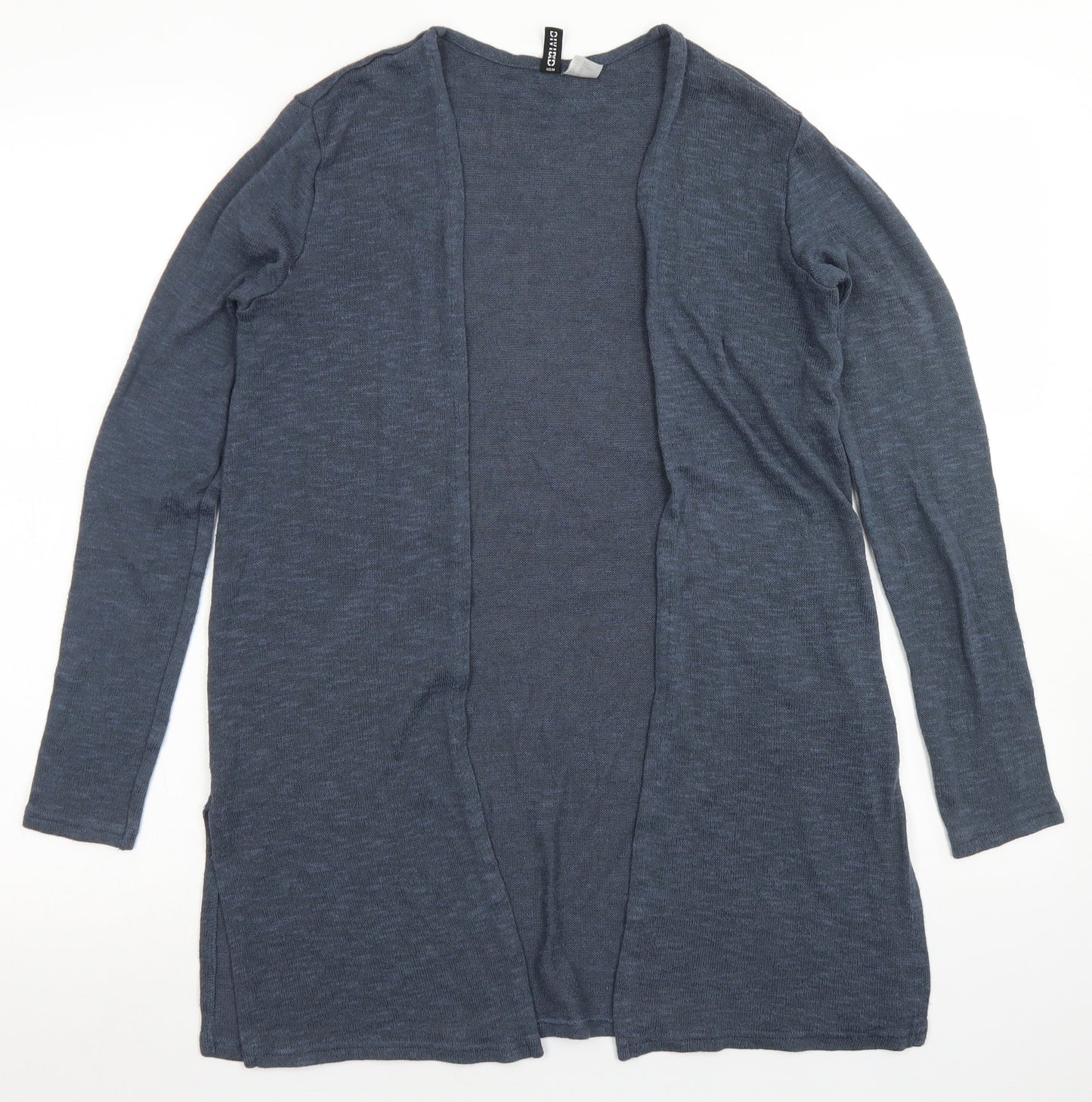 Divided Womens Blue Round Neck  Polyester Cardigan Jumper Size XS