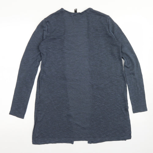 Divided Womens Blue Round Neck  Polyester Cardigan Jumper Size XS