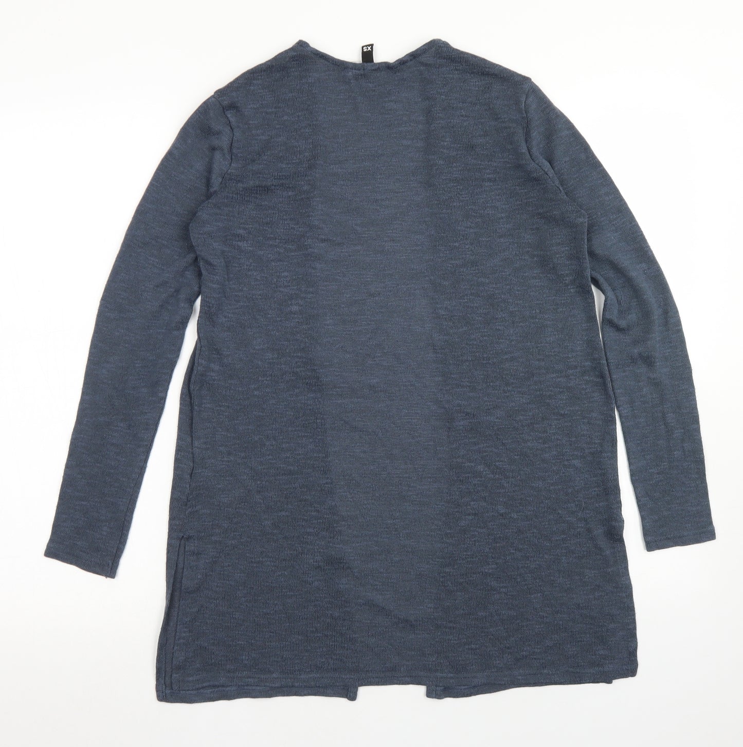 Divided Womens Blue Round Neck  Polyester Cardigan Jumper Size XS