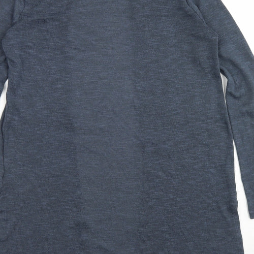 Divided Womens Blue Round Neck  Polyester Cardigan Jumper Size XS