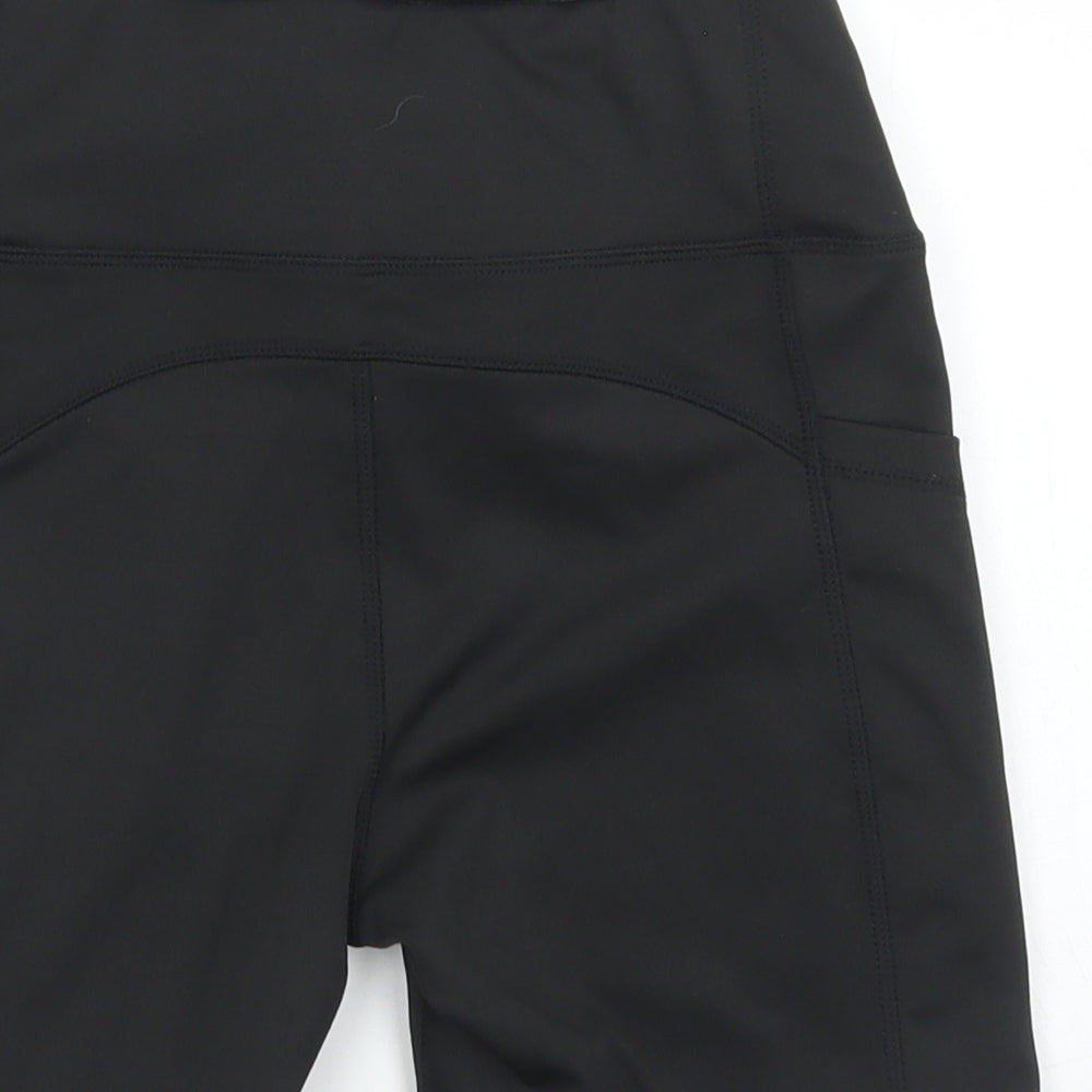 Preworn Womens Black  Polyester Compression Shorts Size S L3 in Regular