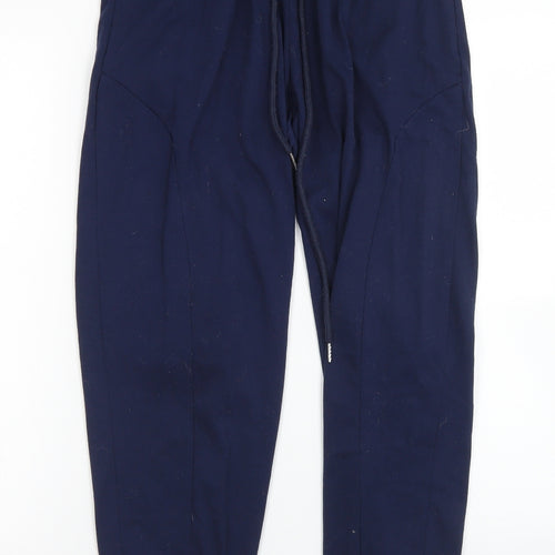 Howiton Womens Blue  Cotton Jogger Trousers Size S L25 in Regular Drawstring