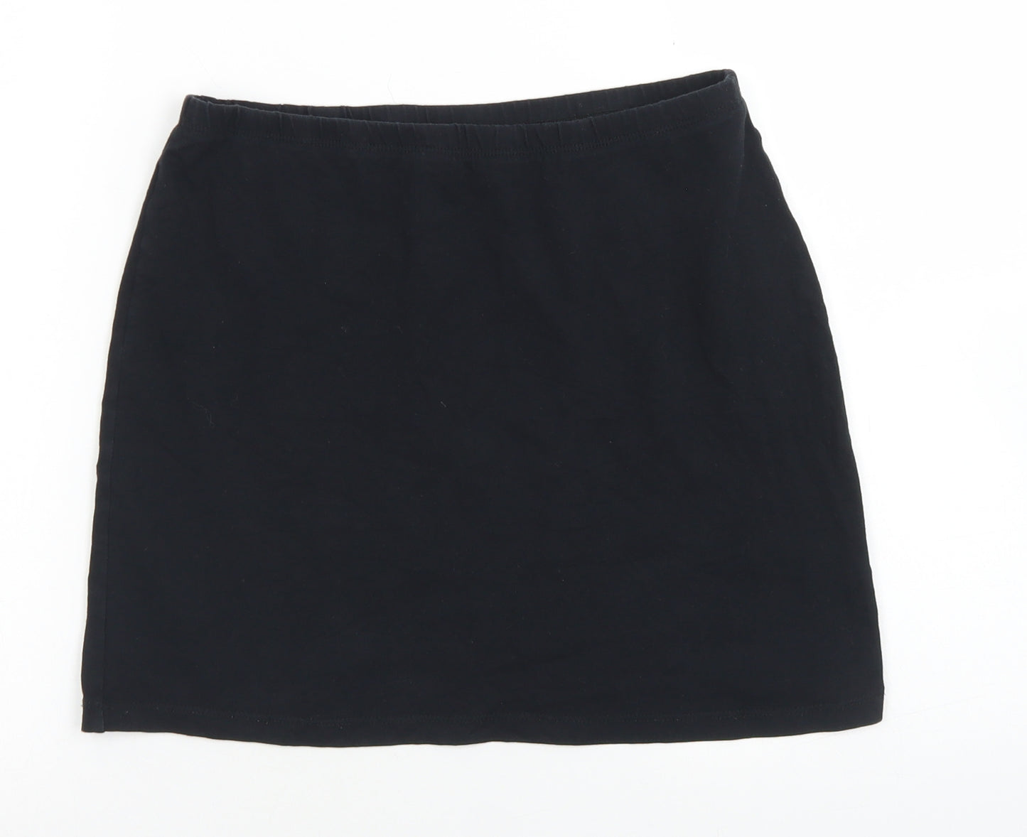 Internacionale Womens Black  Cotton A-Line Skirt Size 12
