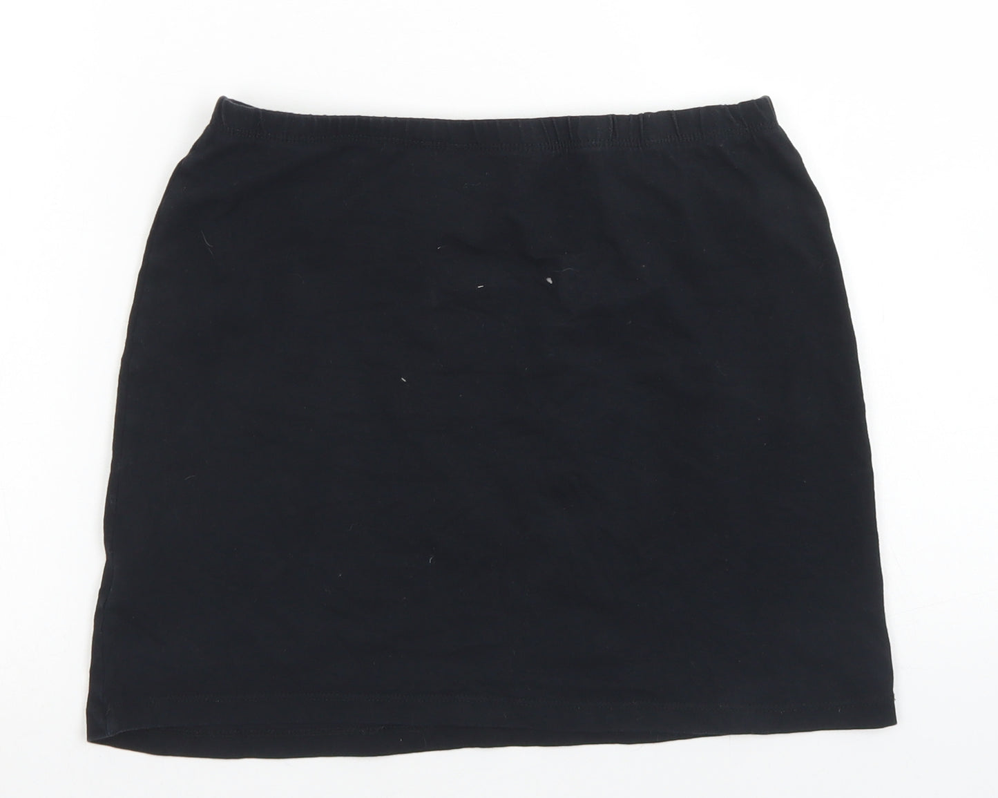 Internacionale Womens Black  Cotton A-Line Skirt Size 12