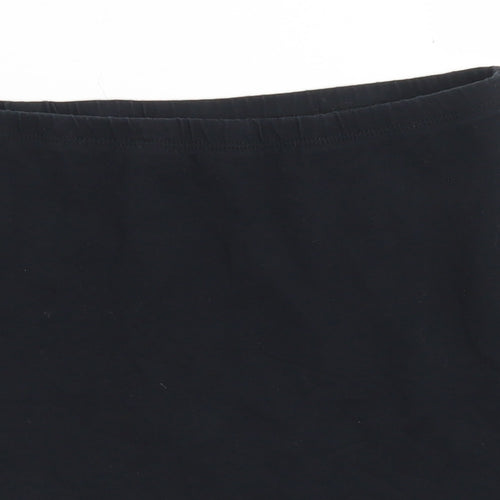 Internacionale Womens Black  Cotton A-Line Skirt Size 12