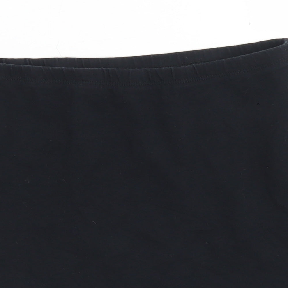 Internacionale Womens Black  Cotton A-Line Skirt Size 12