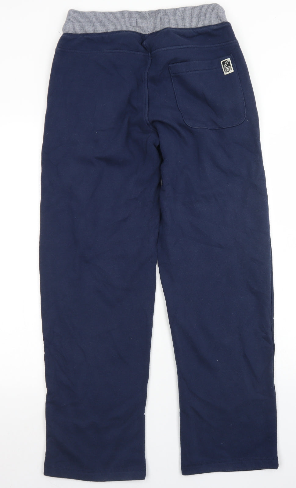 Brookhaven Mens Blue  Cotton Jogger Trousers Size S L27 in Regular Drawstring