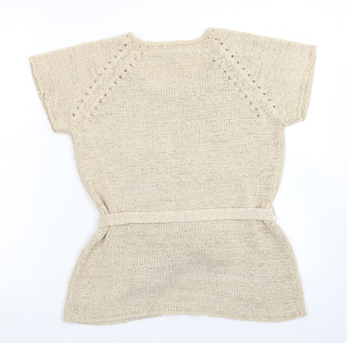 E-vie Womens Brown Crew Neck  Acrylic Pullover Jumper Size 14