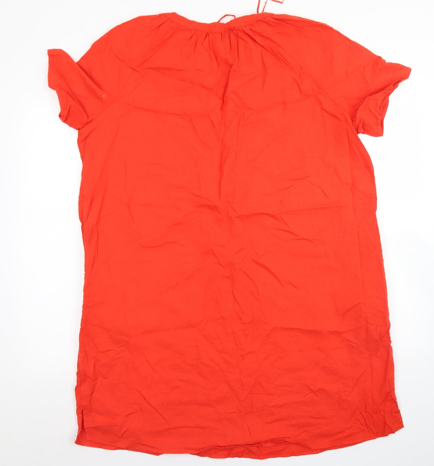 F&F Womens Orange  Linen Sheath  Size 14  Round Neck