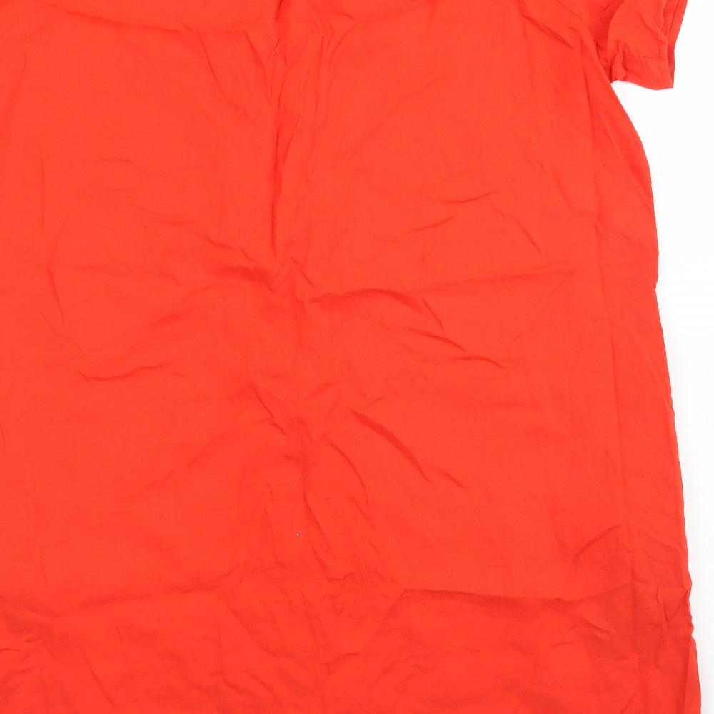 F&F Womens Orange  Linen Sheath  Size 14  Round Neck
