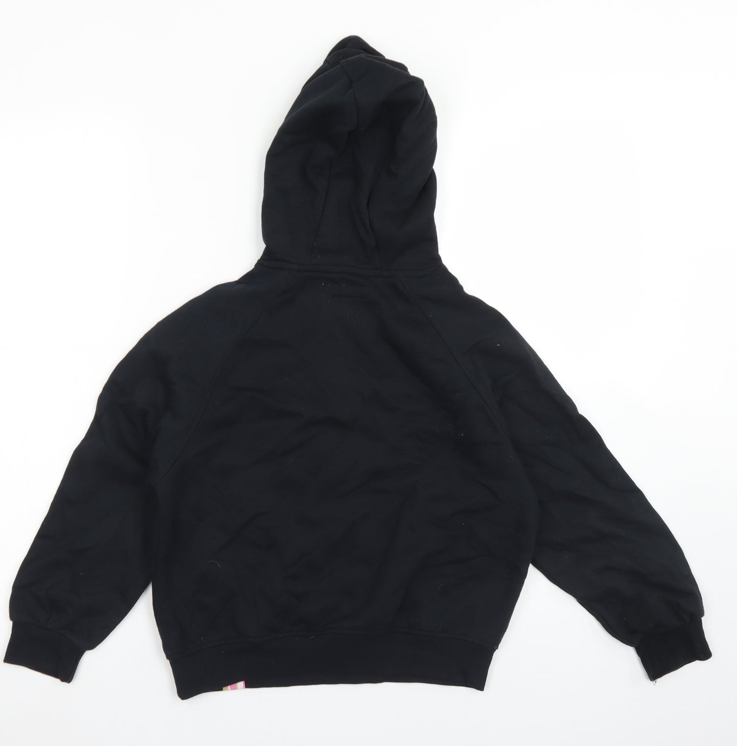 Primark Girls Black  Cotton Pullover Hoodie Size 9-10 Years