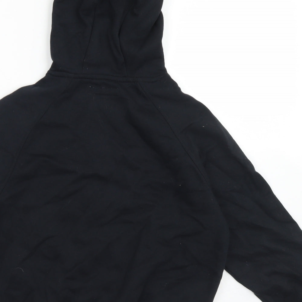Primark Girls Black  Cotton Pullover Hoodie Size 9-10 Years