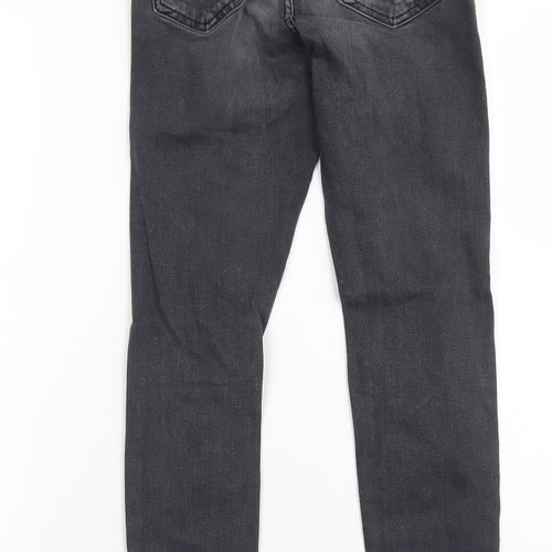 Topshop Womens Black  Cotton Skinny Jeans Size 25 in L32 in Regular Button