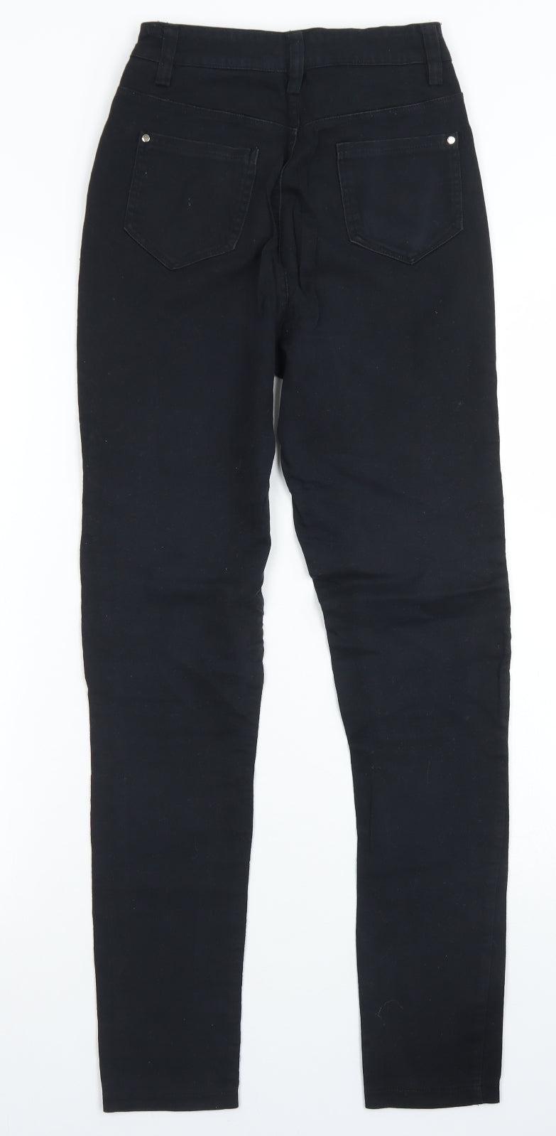 Boohoo Womens Black  Polyester Skinny Jeans Size 6 L27 in Regular Button
