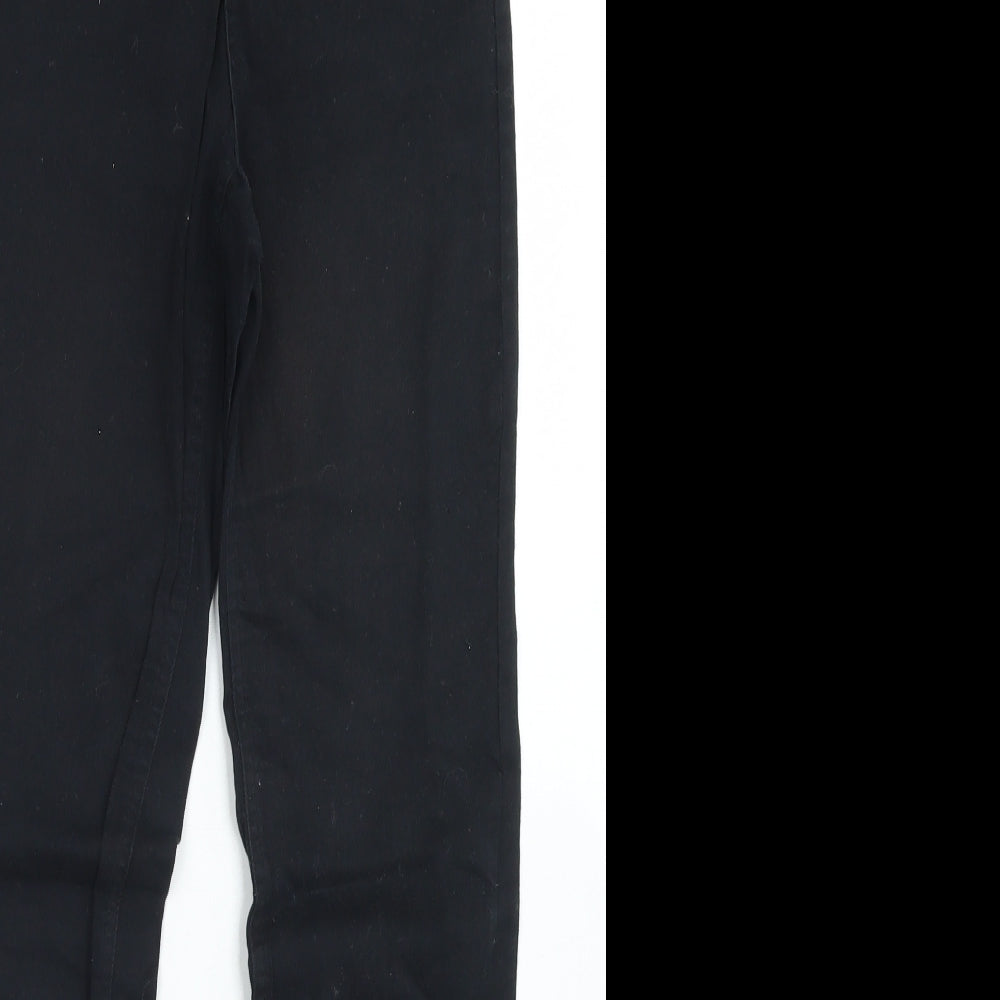 Boohoo Womens Black  Polyester Skinny Jeans Size 6 L27 in Regular Button
