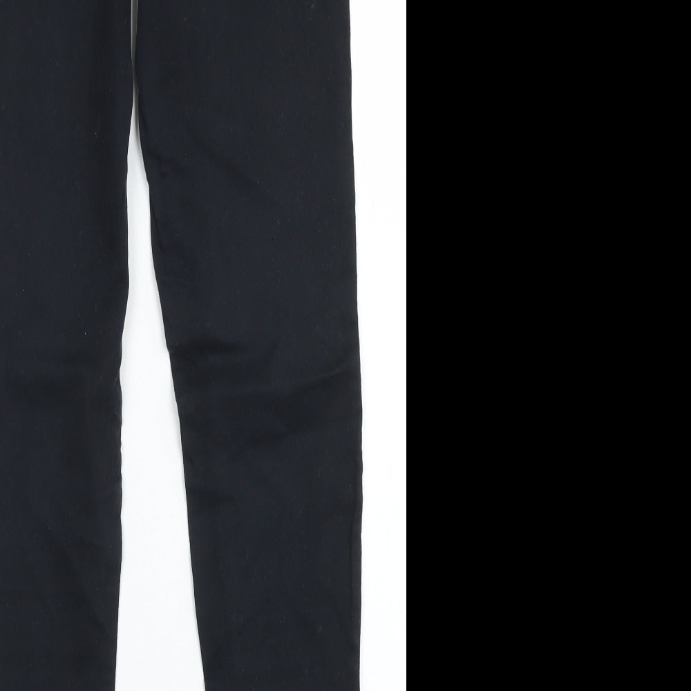 Boohoo Womens Black  Polyester Skinny Jeans Size 6 L27 in Regular Button