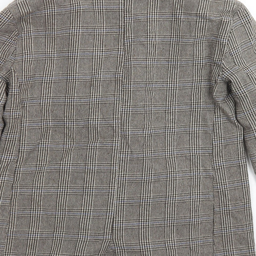 Corset Womens Brown Plaid Cotton Jacket Blazer Size L