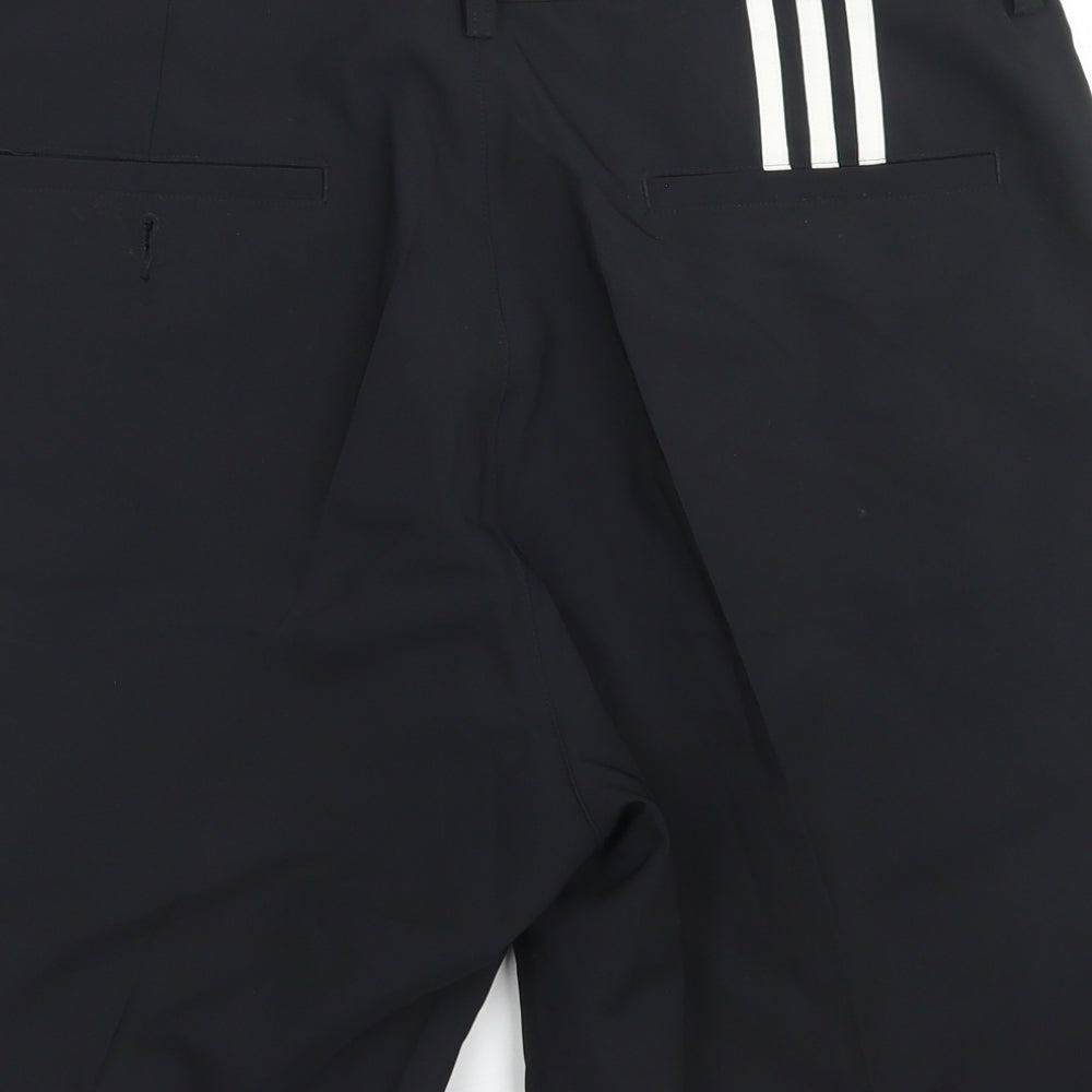 adidas Mens Black  Polyester Athletic Shorts Size 34 in L6 in Regular