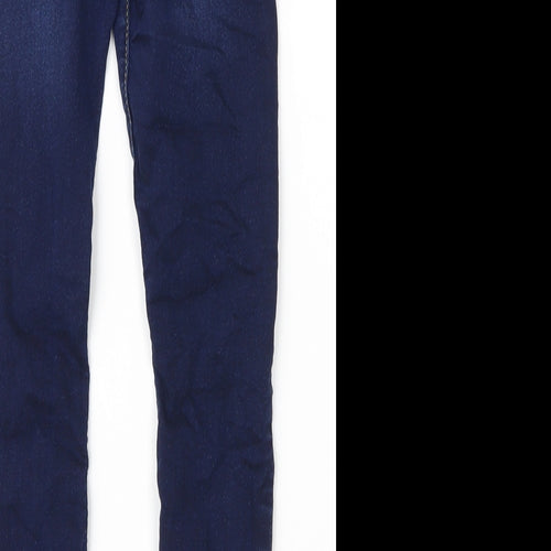 F&F Girls Black  Cotton Jegging Jeans Size 9 Months L22 in Regular