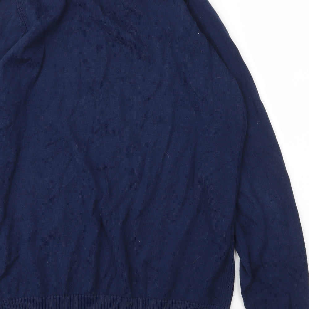 Duck and Cover Mens Blue Round Neck  Cotton Pullover Jumper Size M