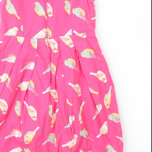 Emma Bunton Girls Pink  Cotton A-Line  Size 3 Years  Round Neck Zip