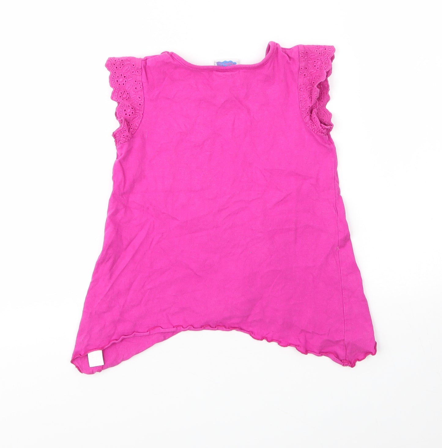 George Girls Pink Floral Cotton Basic Blouse Size 3 Years Round Neck  - Peppa Pig