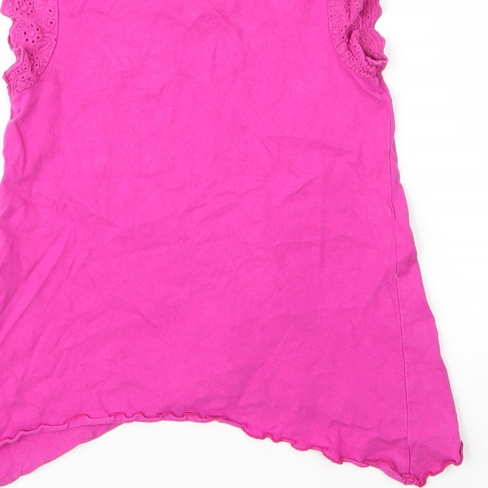 George Girls Pink Floral Cotton Basic Blouse Size 3 Years Round Neck  - Peppa Pig