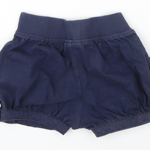 Matalan Girls Blue  Cotton Sweat Shorts Size 3 Years  Regular Drawstring