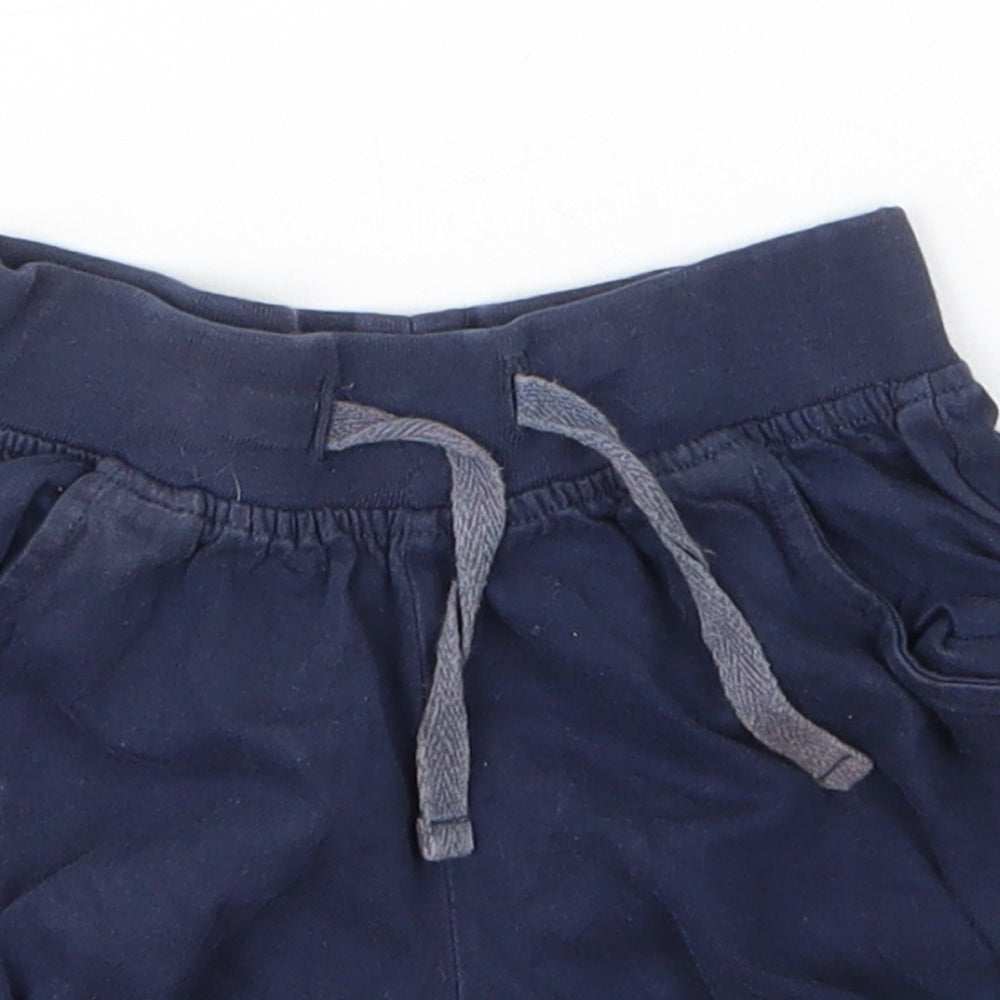 Matalan Girls Blue  Cotton Sweat Shorts Size 3 Years  Regular Drawstring