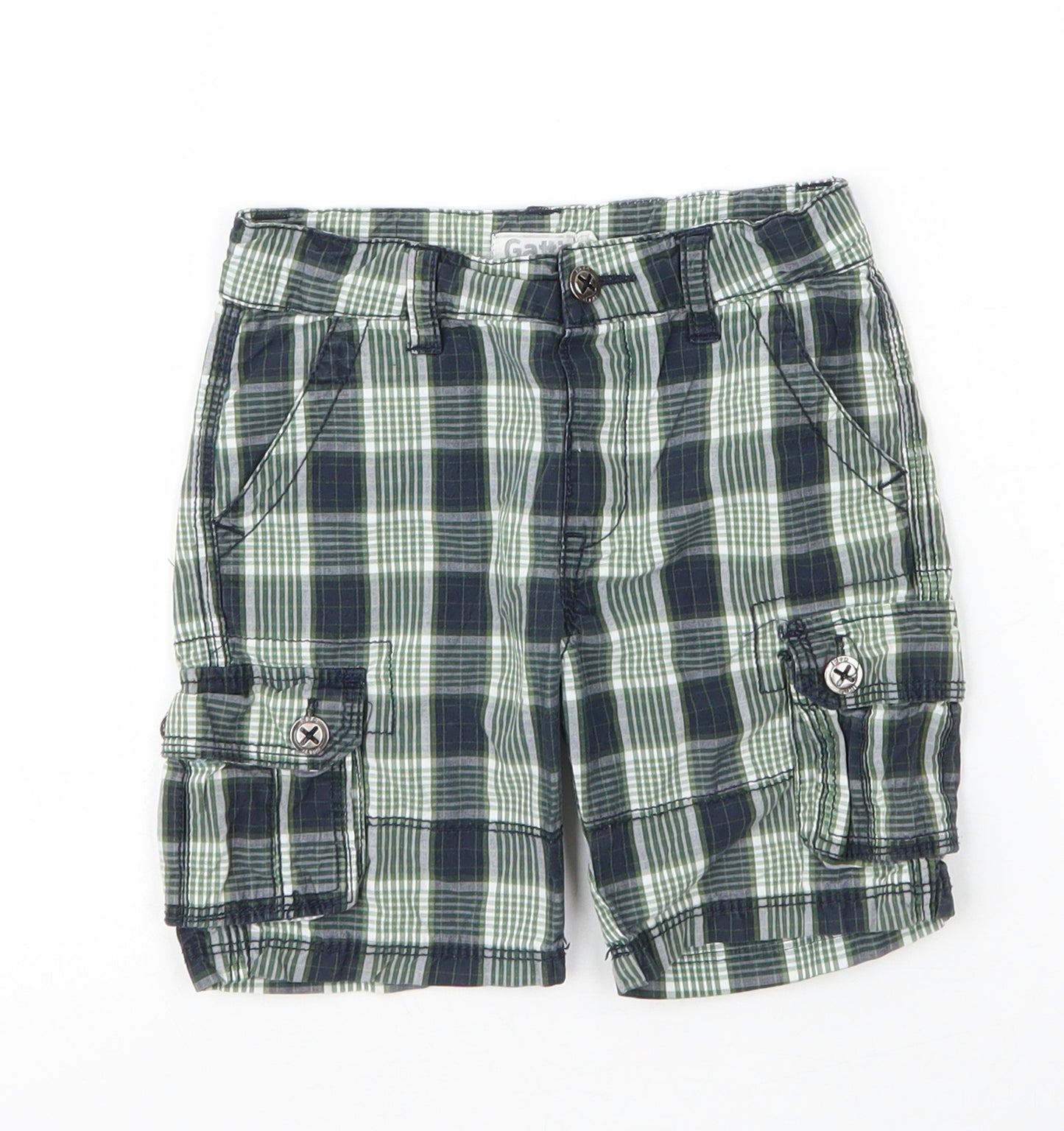 Gatti Boys Green Plaid Cotton Capri Trousers Size 12 Months  Zip
