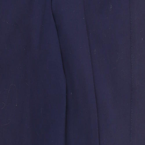 John Whitaker Womens Blue  Cotton Carrot Trousers Size 24 in L26 in Regular Zip