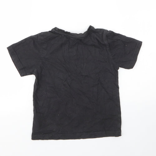 TU Boys Grey  Cotton Basic T-Shirt Size 4 Years Round Neck