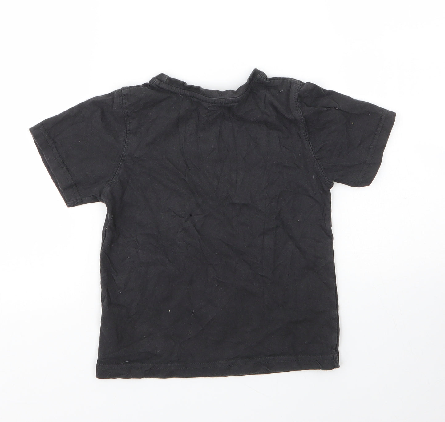 TU Boys Grey  Cotton Basic T-Shirt Size 4 Years Round Neck