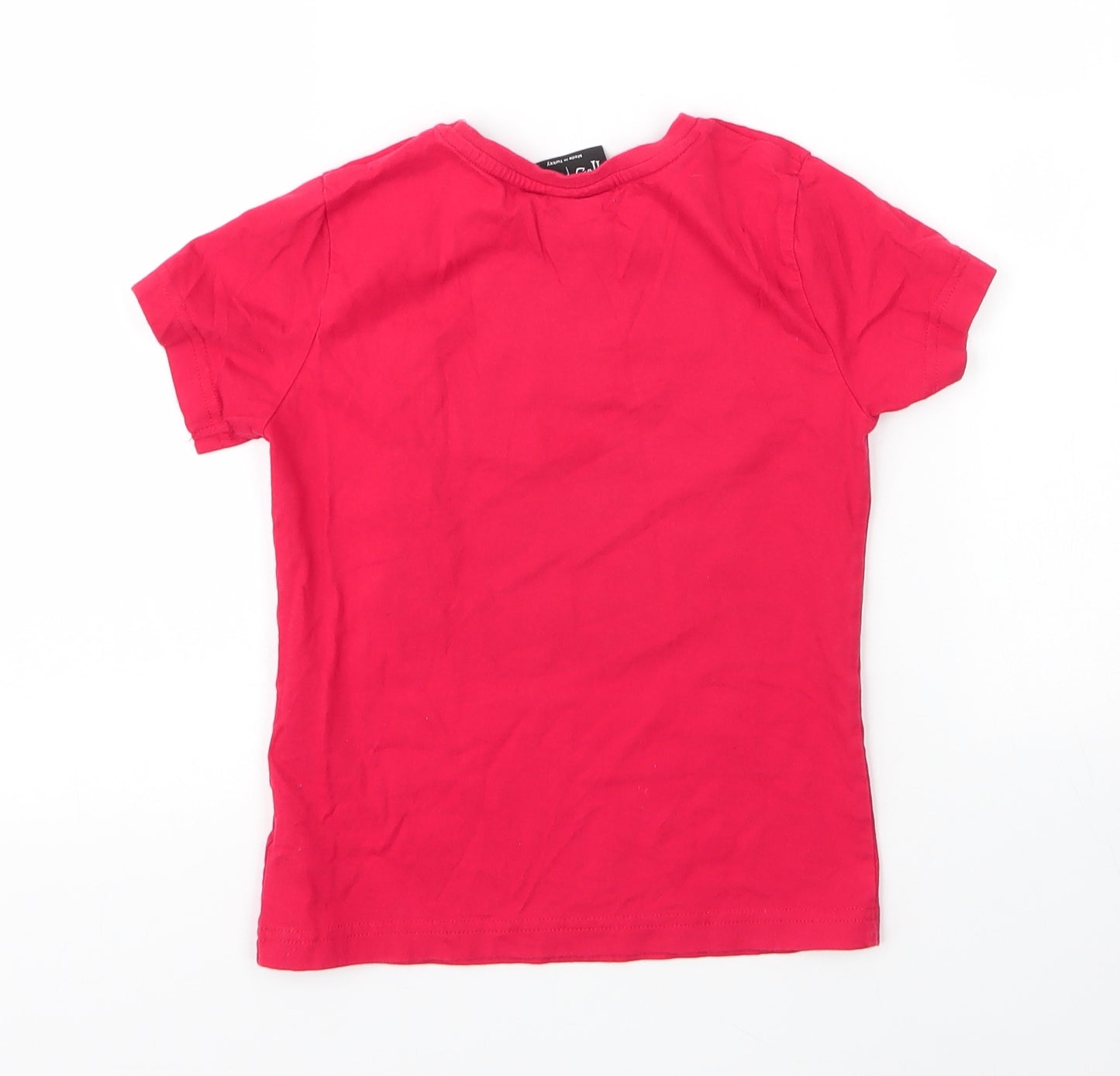 Primark Boys Red  Cotton Basic T-Shirt Size 4 Years Round Neck  - Harry Potter